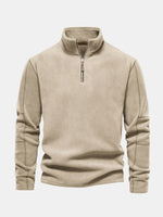 Men's Quarter-Zip Fleece Pullover Sweatshirt Eleven Oasis