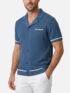 Men's Open Knit Resort Short Sleeve Shirt Eleven Oasis