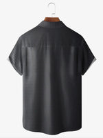 Men's Black Basic Short Sleeve Casual ShirtMens short sleeve shirts Big and tall Mens shirts Short sleeve shirts for men Mens 4xl shirts Casual short sleeve shirts