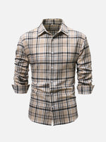 Men's Classic Plaid Long Sleeve Shirt Eleven Oasis