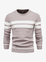 Men's Slim Stripe Knit Sweater Eleven Oasis
