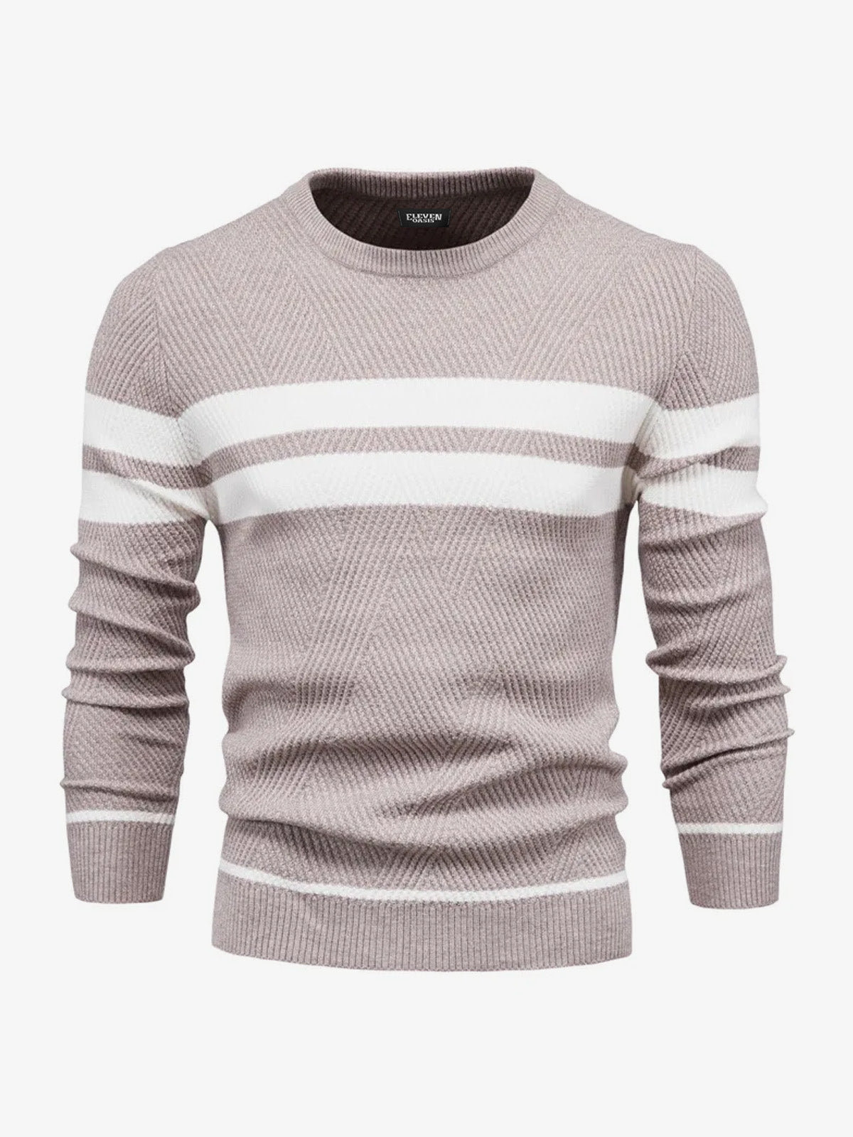 Men's Slim Stripe Knit Sweater Eleven Oasis