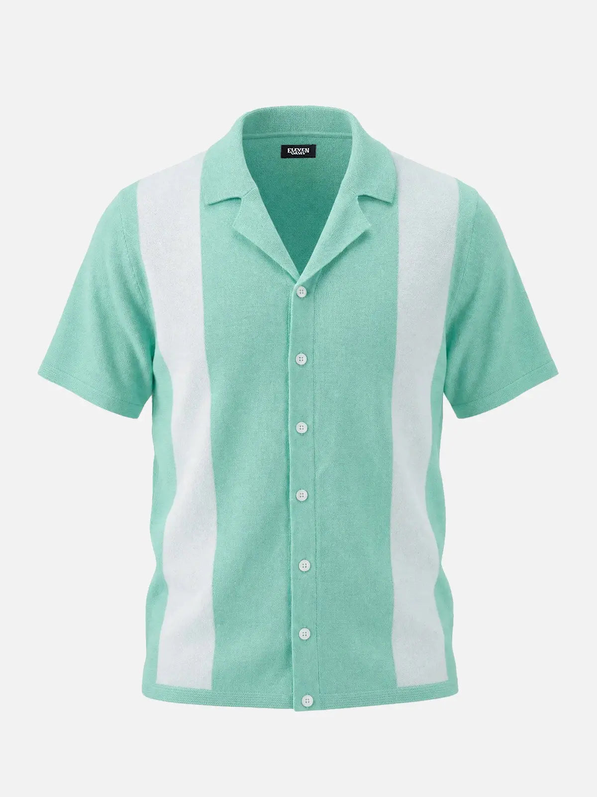 Men's Contrast Side Panel Short Sleeve Knit Shirt Eleven Oasis
