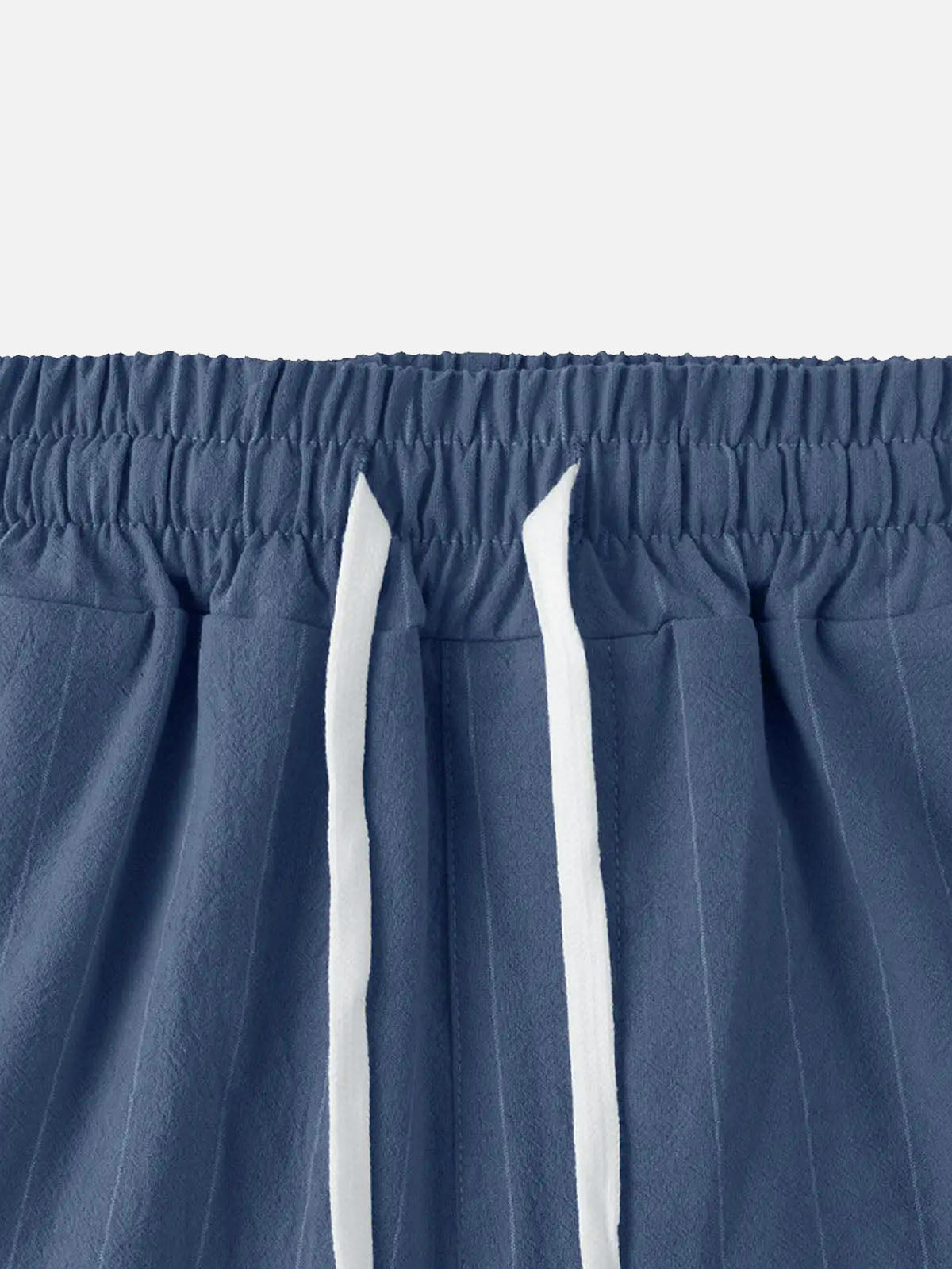 Men's Pinstripe Linen Blend Drawstring Pants ElevenOasis