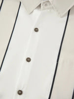 Tall Men's Classic Striped Bowling Style Short Sleeve Shirt ElevenOasis