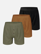 Men's Cotton Stretch Button Fly Boxer Eleven Oasis