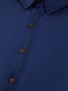 Men's Casual Linen-Feel Loose Printed Solid Color Button Short Sleeve Shirt ElevenOasis