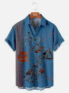 Pop Culture 70's-80s Men's Nostalgia Shirt with Chest PocketMens short sleeve shirts Big and tall Mens shirts Short sleeve shirts for men Mens 4xl shirts Casual short sleeve shirts