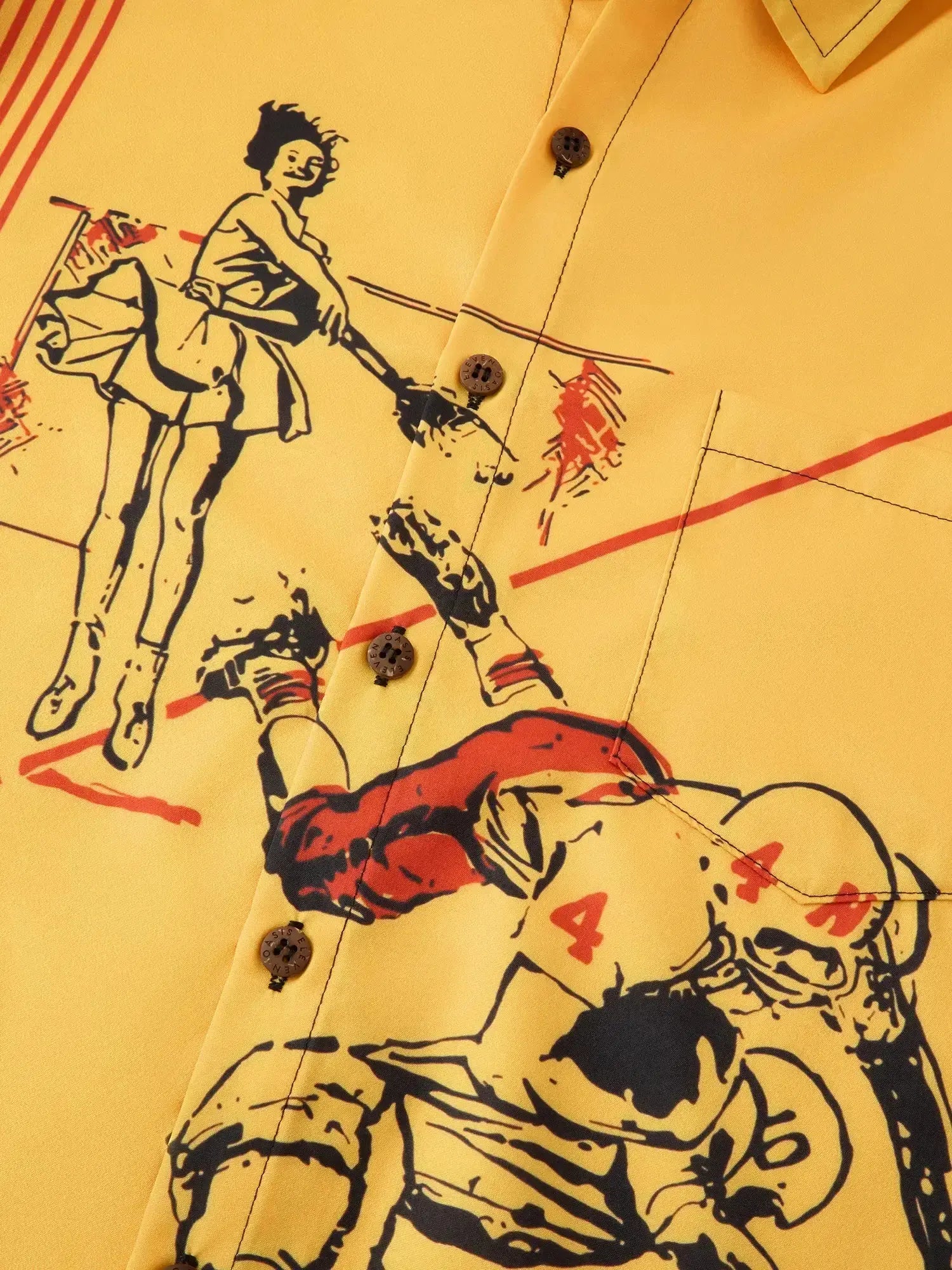 Men's Pop Culture 70's-80s Nostalgia Short Sleeve Shirt ElevenOasis