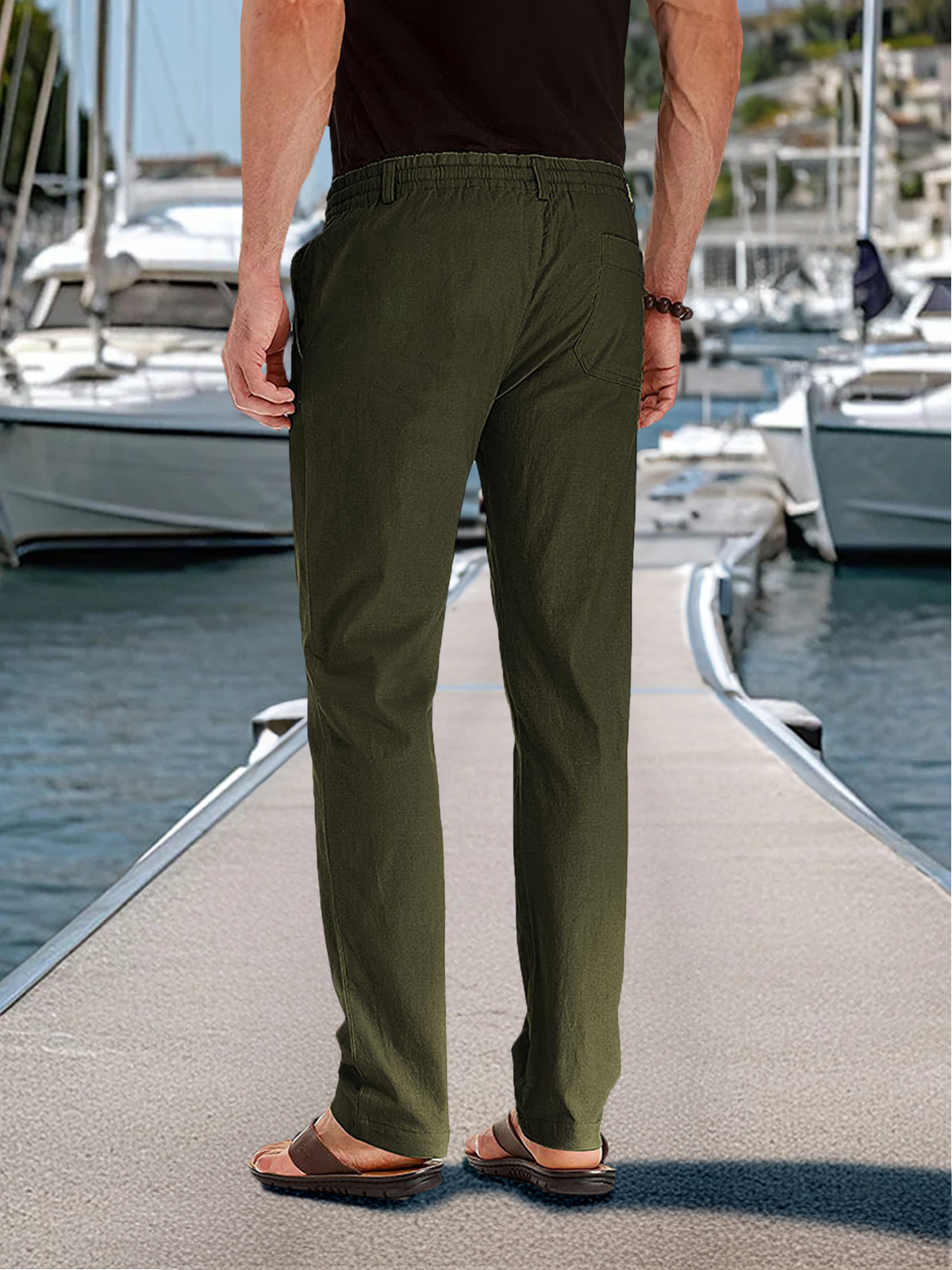 Men's Casual Seaside Drawstring Pants Eleven Oasis