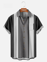 Men's Classic Bowling Panel Short Sleeve Shirt Eleven Oasis