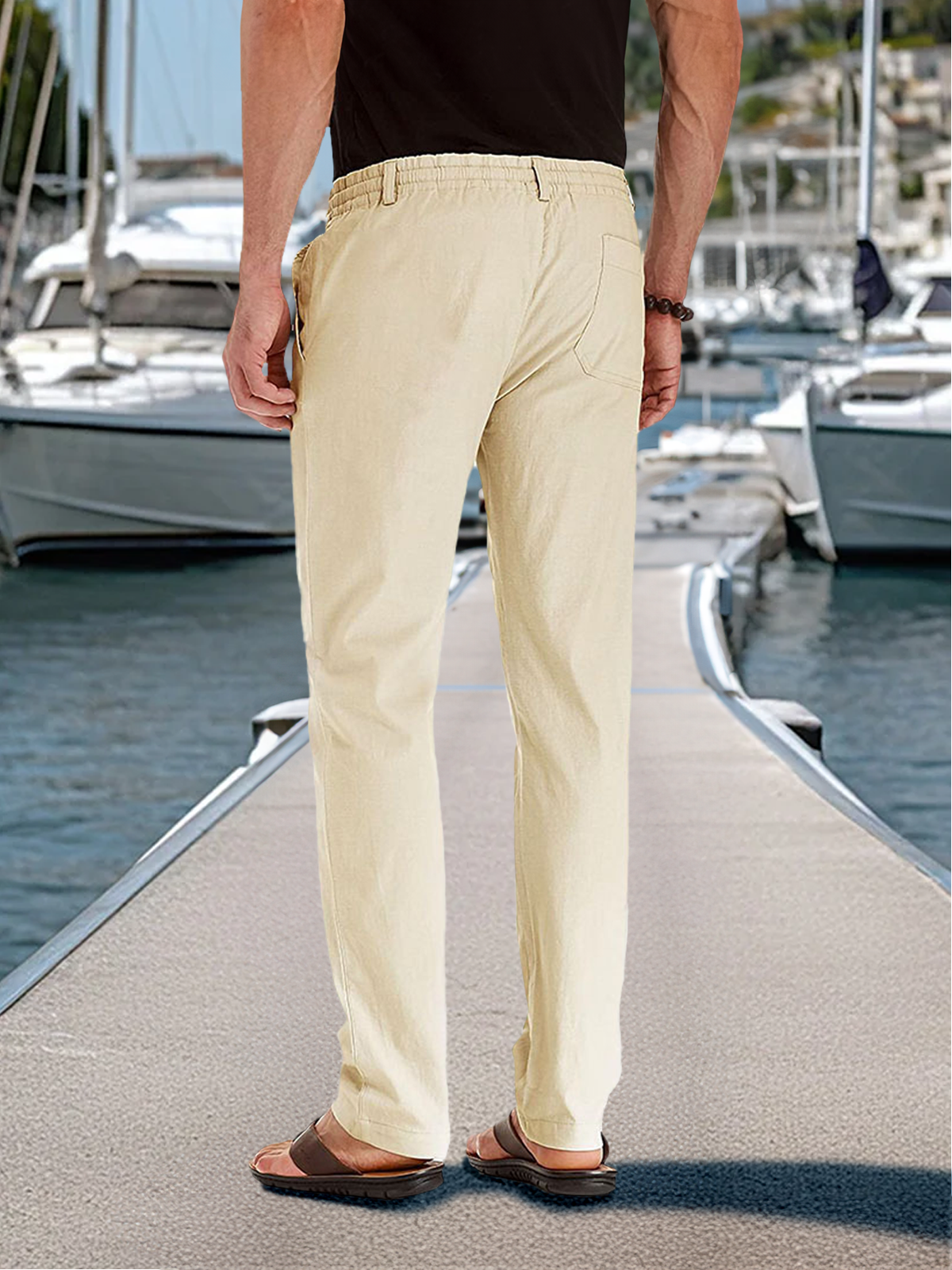Men's Casual Seaside Drawstring Pants Eleven Oasis