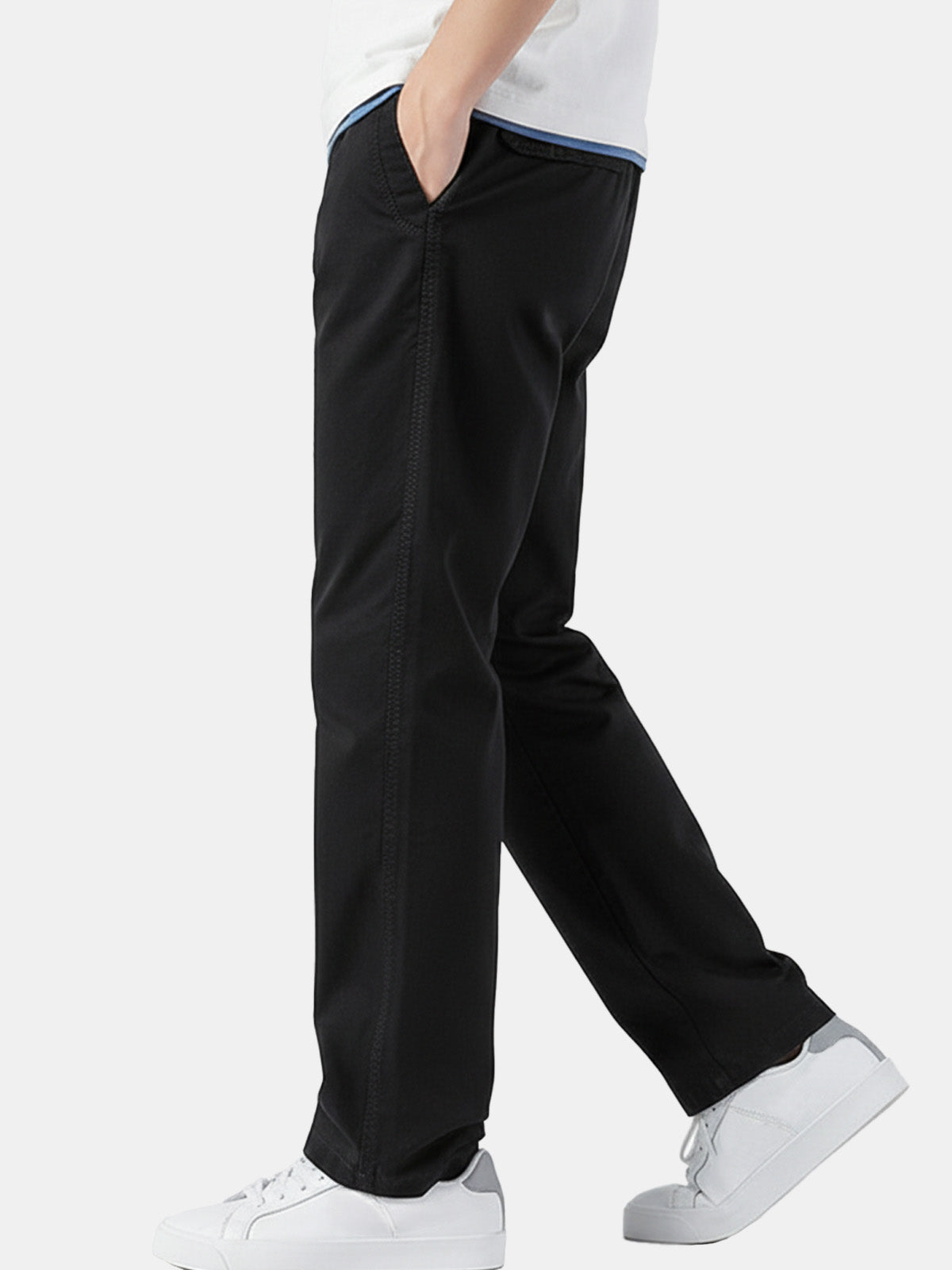 Men's Cotton Elastic Waist Chino Pants ElevenOasis