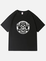 Hot Rod Garage Skull Piston Cotton T-Shirt Eleven Oasis