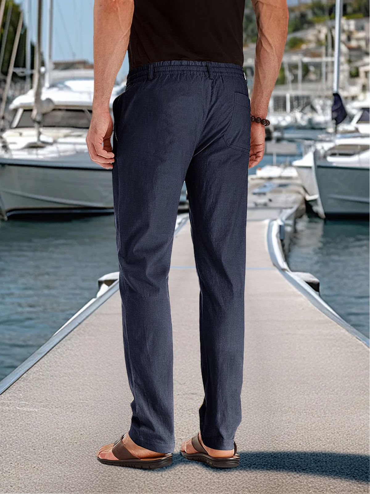 Men's Casual Seaside Drawstring Pants Eleven Oasis