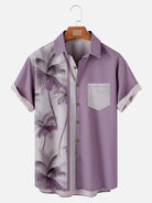 Men's Coconut Tree Casual Breathable Hawaiian Short Sleeve Shirt ElevenOasis