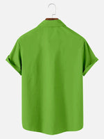 Christmas Green Monster Men's Short Sleeve Shirt ElevenOasis