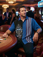 Men's Pinstripe Roadster Short Sleeve Shirt Eleven Oasis