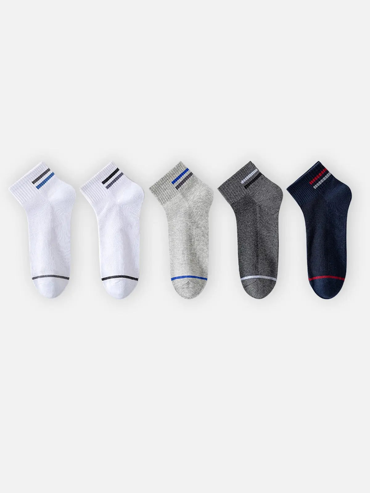 Men's Breathable Lightweight Ankle Socks 5-Pack Eleven Oasis