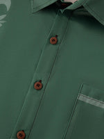 Men's Unilateral Striped Flower Vacation Casual Short Sleeve Shirt ElevenOasis