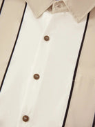 Men's Classic Striped Bowling Style Short Sleeve Shirt ElevenOasis