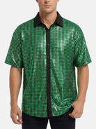 Men's Metallic Grid Short Sleeve Shirt Eleven Oasis