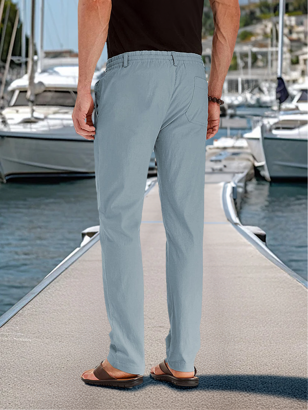 Men's Casual Seaside Drawstring Pants Eleven Oasis