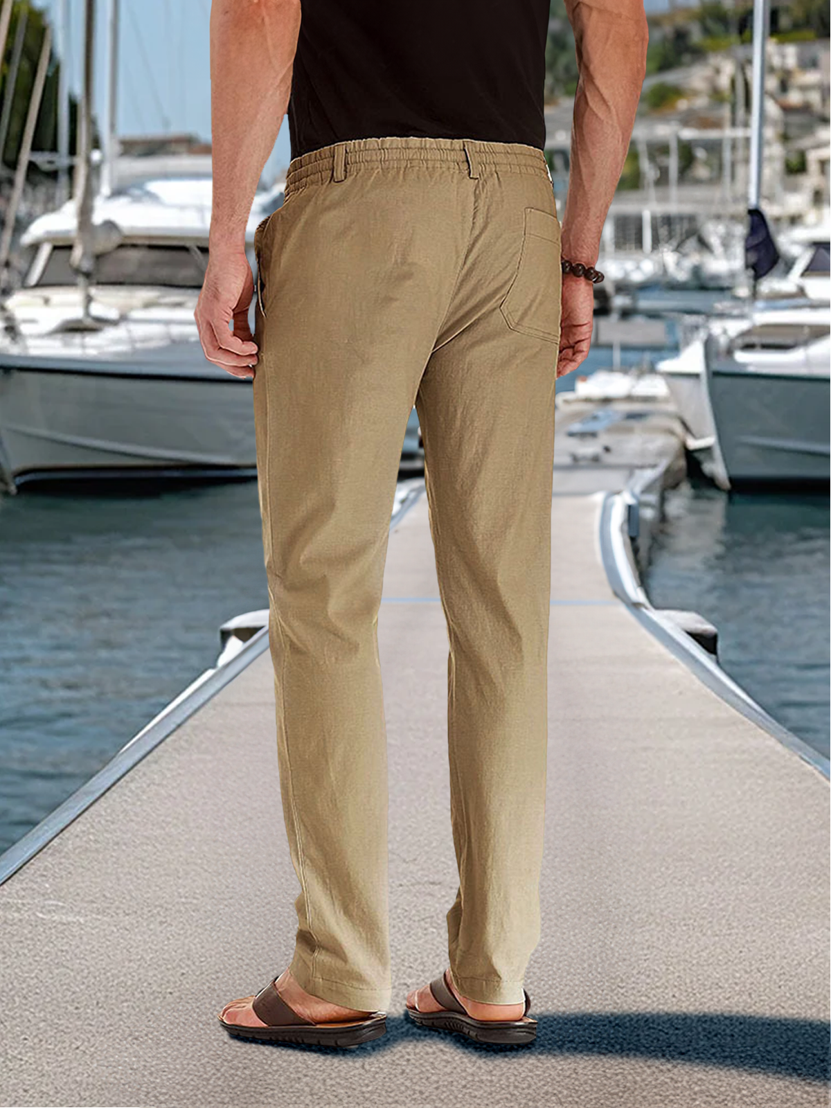 Men's Casual Seaside Drawstring Pants Eleven Oasis
