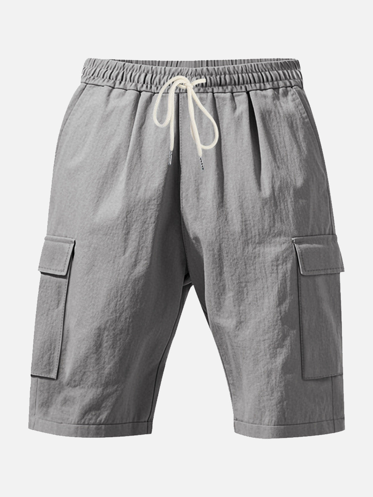 Men’s Solid Color Linen Shorts Waist Drawstring Cargo Shorts Eleven Oasis