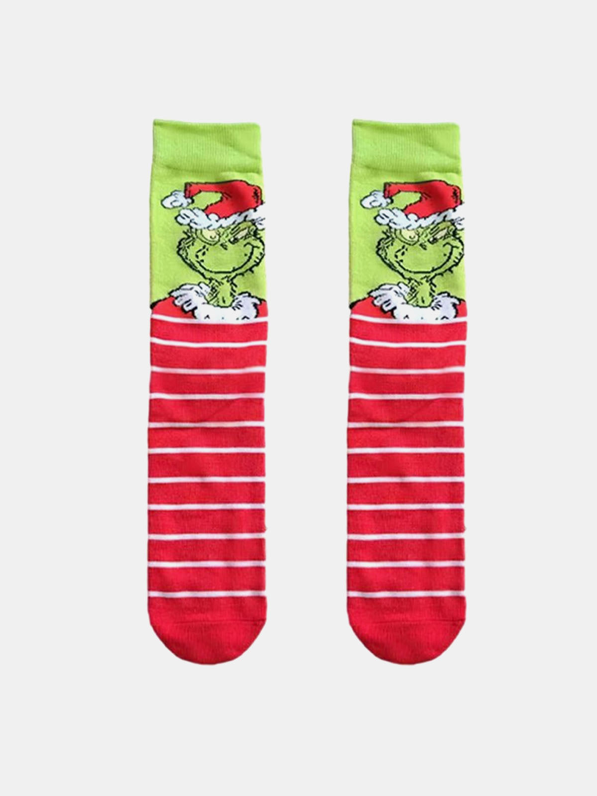 Grinch-Themed Christmas Novelty Socks Eleven Oasis