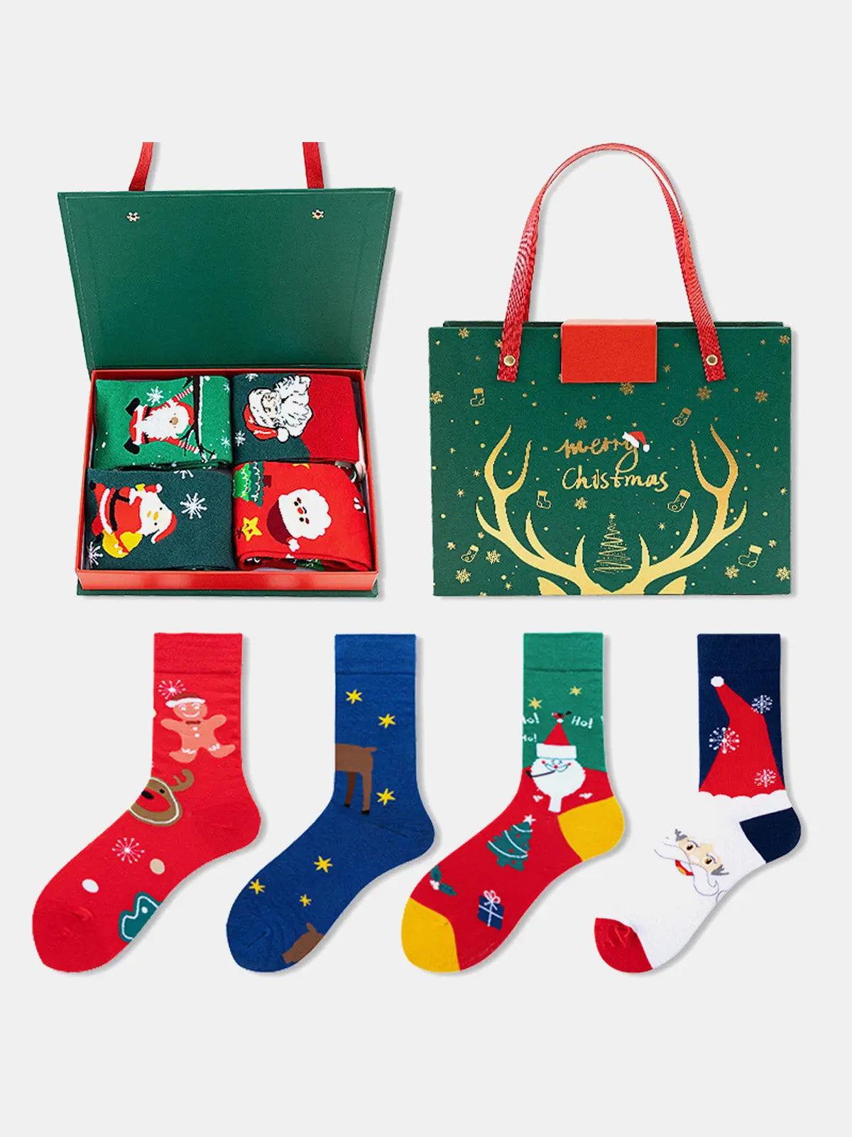 Christmas Socks Gift Set (4 Pairs) ElevenOasis