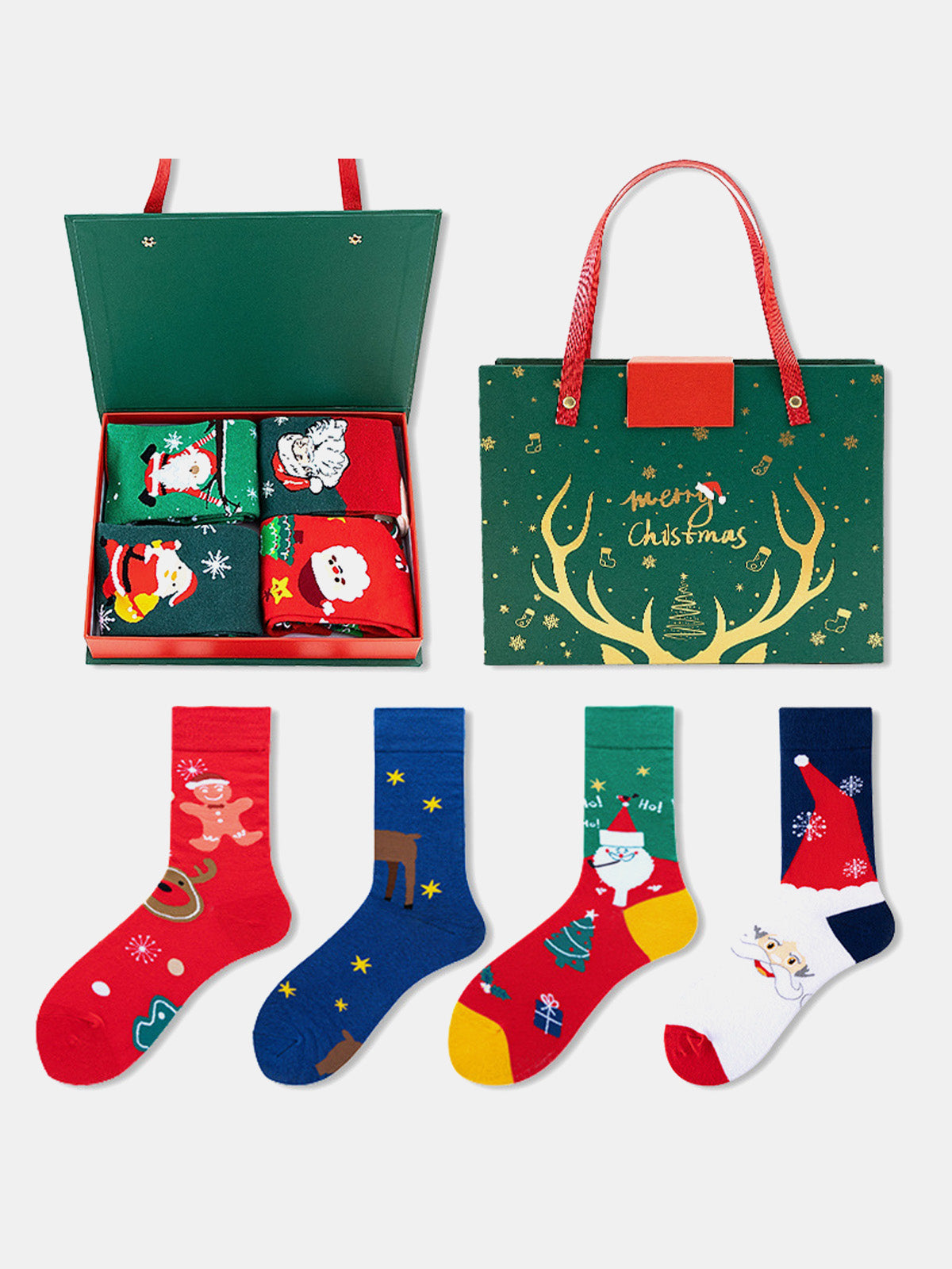 Christmas Socks Gift Set (4 Pairs) Eleven Oasis
