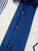 Men's Mid-Century Geometric Short Sleeve Shirt ElevenOasis