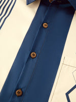 Men's Mid-Century Geometric Short Sleeve Shirt ElevenOasis
