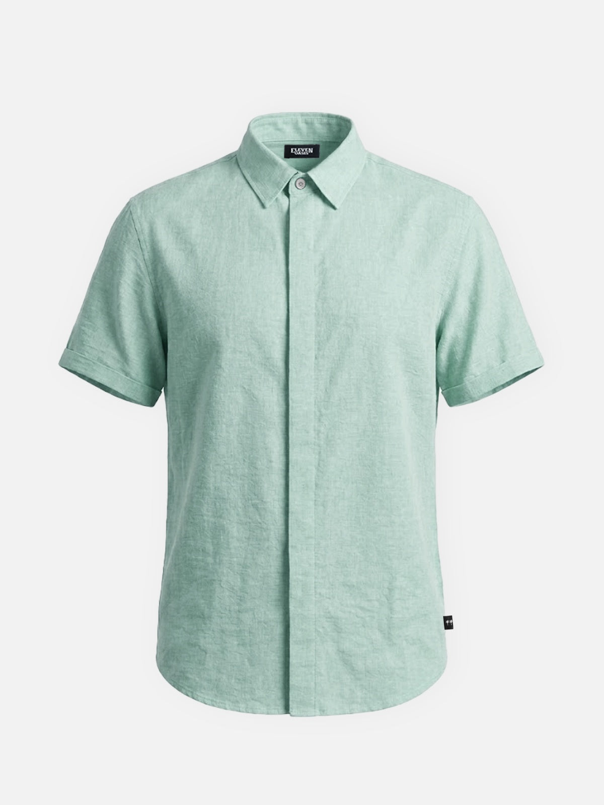 Men's Linen Cotton Blend Short Sleeve Shirt ElevenOasis