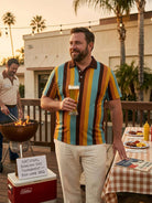 Men's Championship Stripe Short Sleeve Polo Shirt Eleven Oasis