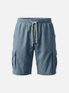 Men's Linen Blend Slim Fit Cargo Shorts Eleven Oasis