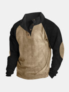 Men's Colorblock Raglan Corduroy Pullover ElevenOasis