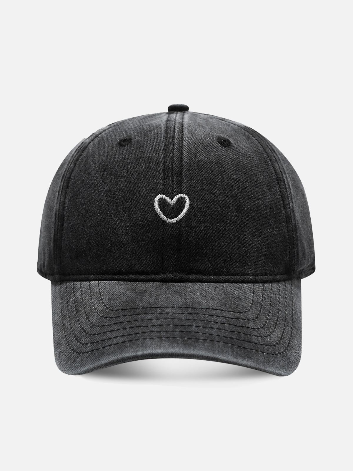 Heart Washed Cotton Baseball Cap Eleven Oasis
