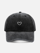 Heart Washed Cotton Baseball Cap Eleven Oasis