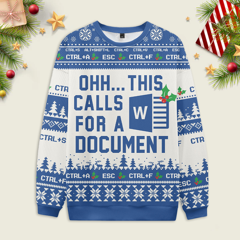 Ugly Christmas Sweater Spreadsheet Excel Spreadsheet Sweatshirt