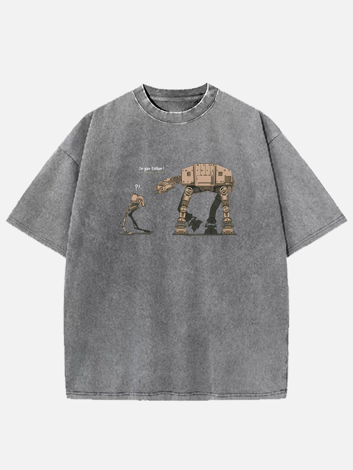 Men’s Science Fiction Cotton Round Neck Short Sleeve T - Shirt Star Wars Funny Robot Dialogue Eleven Oasis