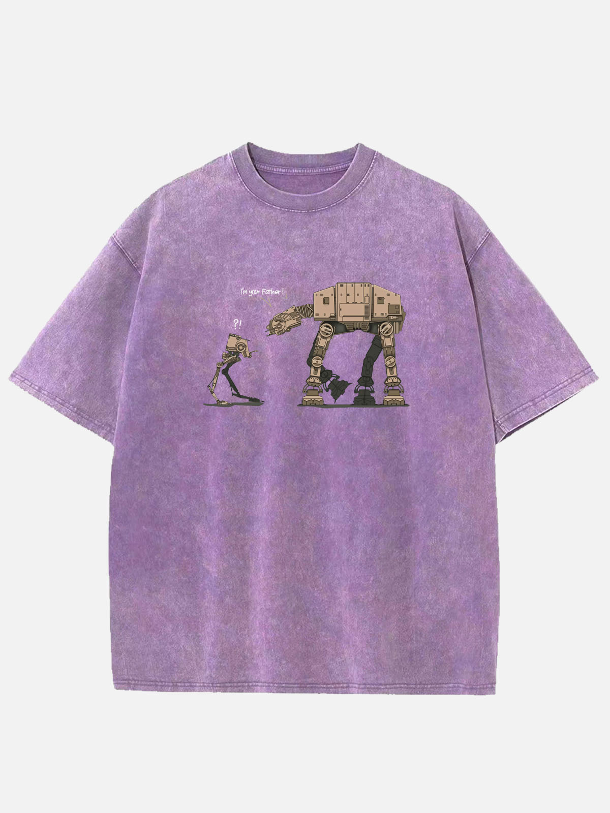 Men’s Science Fiction Cotton Round Neck Short Sleeve T - Shirt Star Wars Funny Robot Dialogue Eleven Oasis