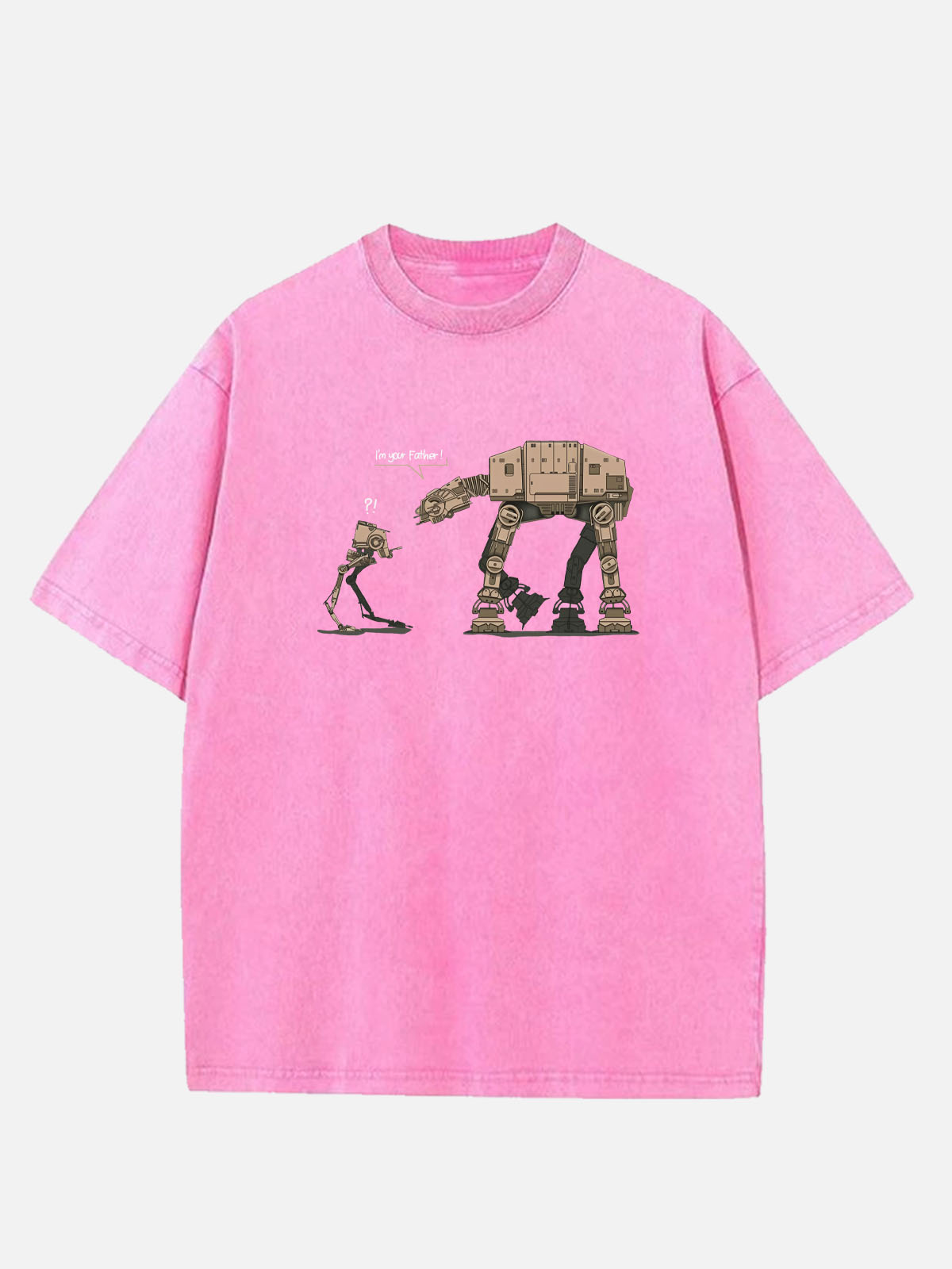 Men’s Science Fiction Cotton Round Neck Short Sleeve T - Shirt Star Wars Funny Robot Dialogue Eleven Oasis