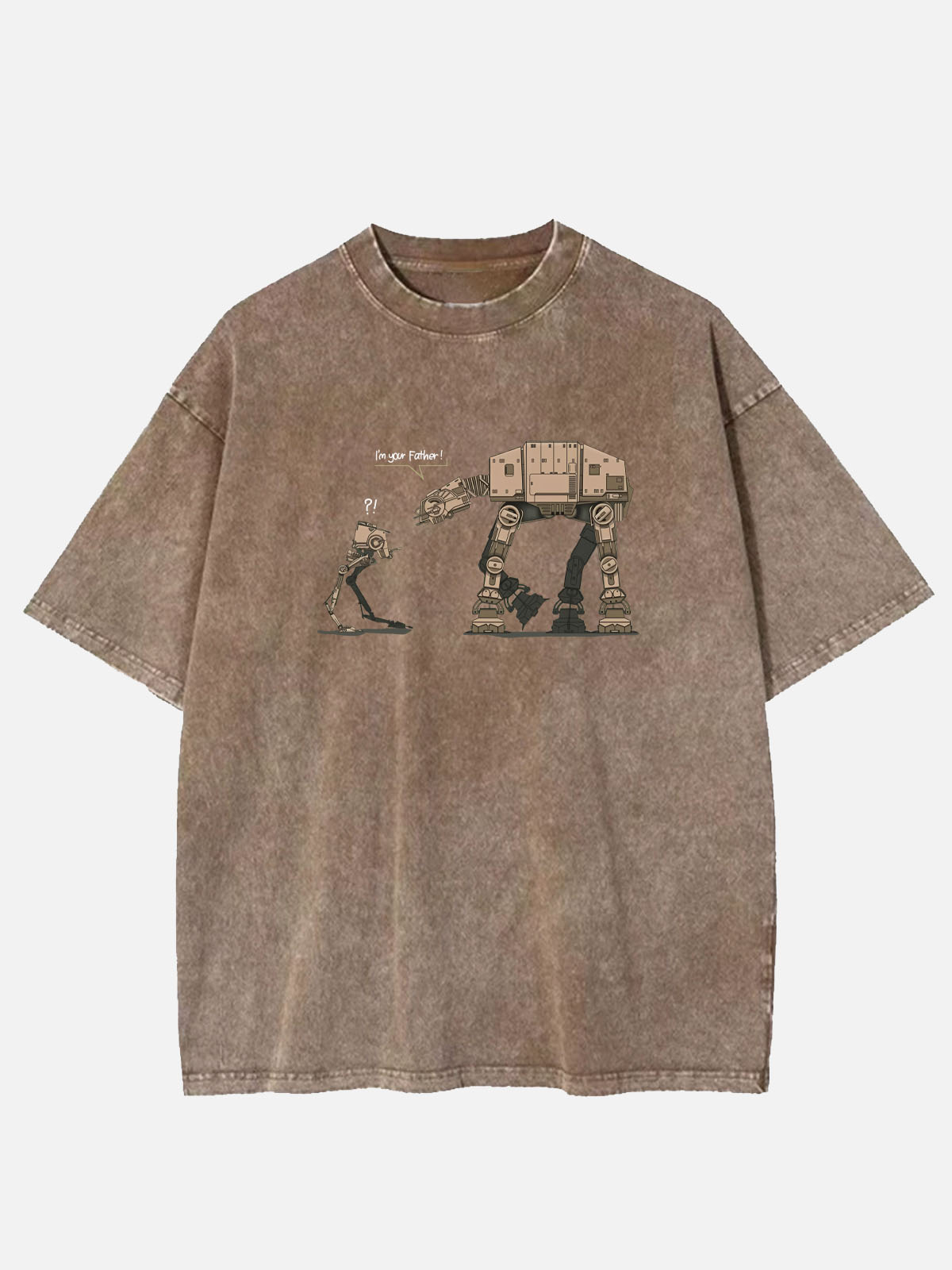 Men’s Science Fiction Cotton Round Neck Short Sleeve T - Shirt Star Wars Funny Robot Dialogue Eleven Oasis