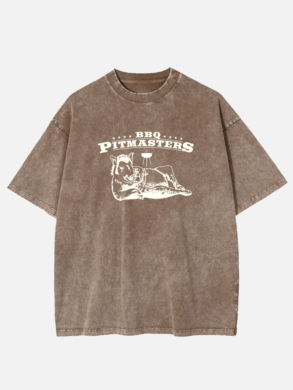 Men’s Food & Beverage Cotton Round Neck Short Sleeve T - Shirt BBQ Pitmasters Wild Boar Feral Flavor Eleven Oasis