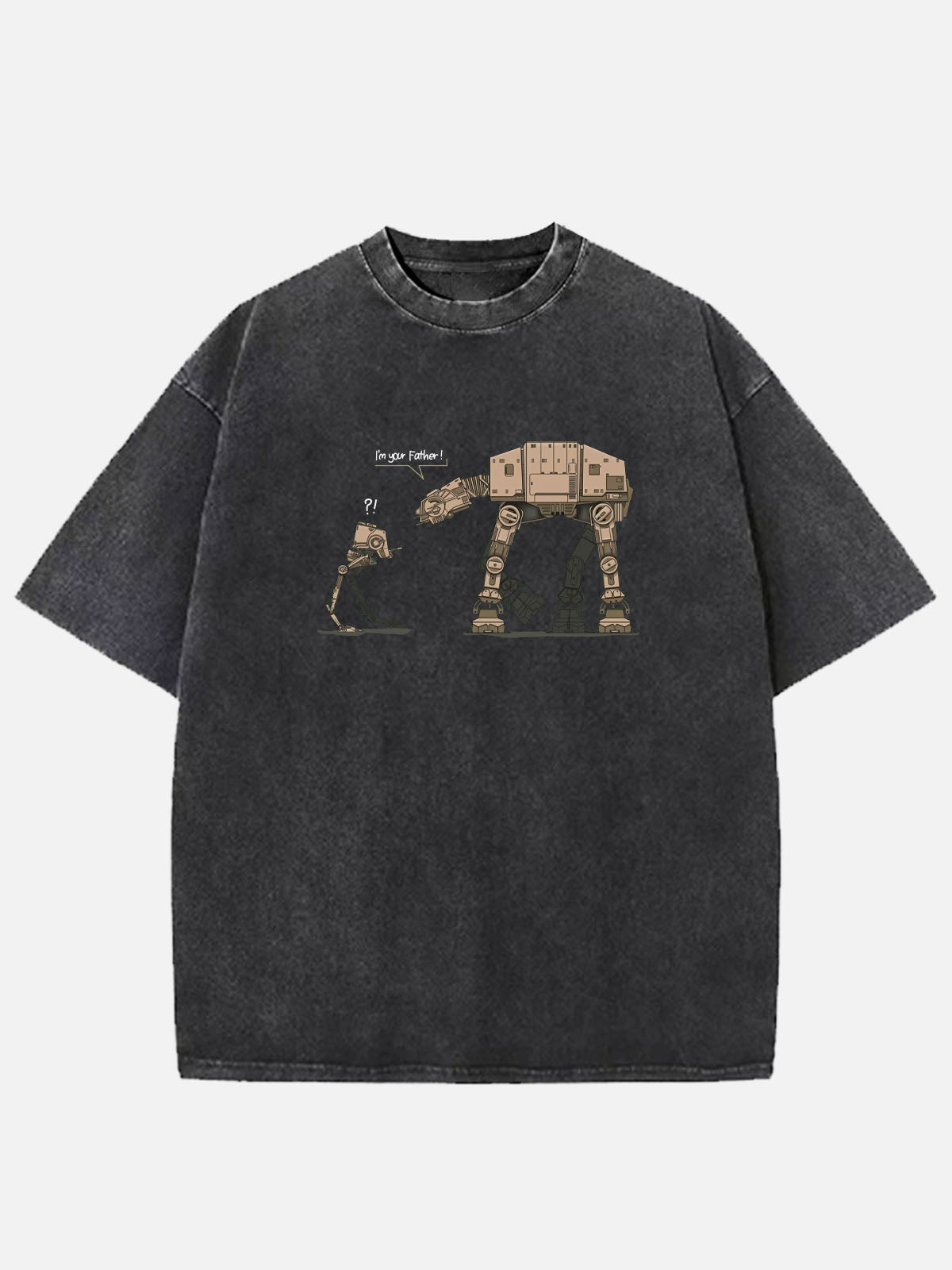 Men’s Science Fiction Cotton Round Neck Short Sleeve T - Shirt Star Wars Funny Robot Dialogue Eleven Oasis