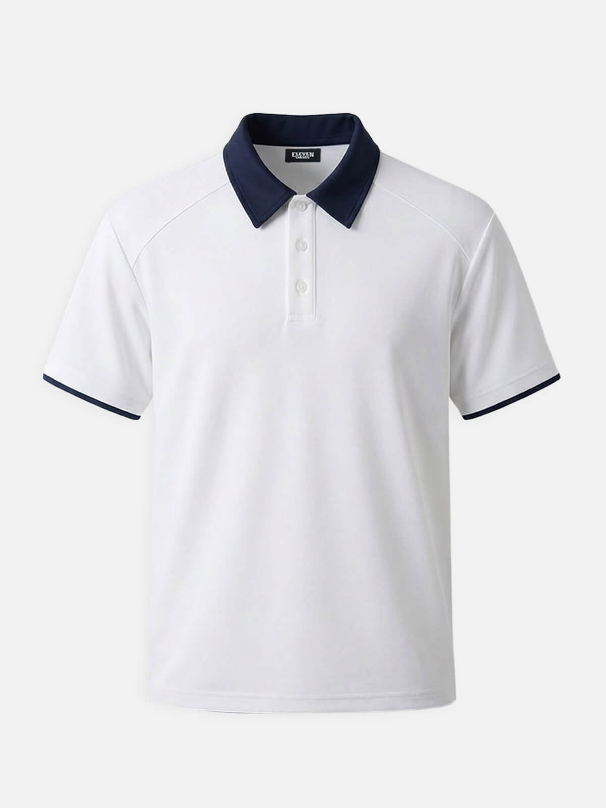 Men's Retro Contrast Collar Short Sleeve Polo Shirt Eleven Oasis