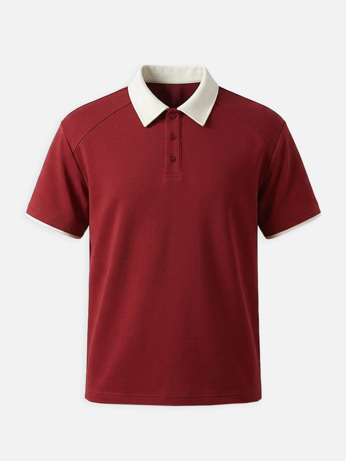 Men's Retro Contrast Collar Short Sleeve Polo Shirt Eleven Oasis