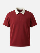 Men's Retro Contrast Collar Short Sleeve Polo Shirt Eleven Oasis